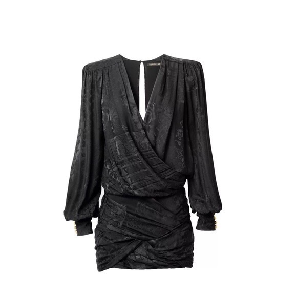 Authentic Balmain for HM Silk Black Dress - Picture 1 of 6